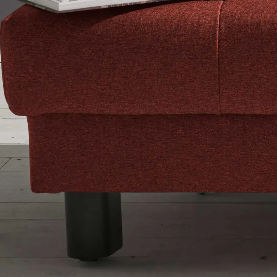 Flachgewebe Schlafsofa in Dunkelrot - Ciabeta