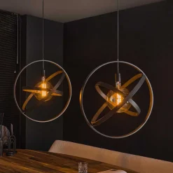 2-flammige Design Hängeleuchte aus Metall - Salines