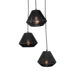 3-flammige Hängelampe aus Jute und Metall - Jayden