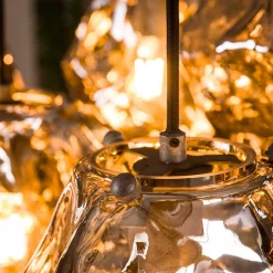 7-flammige Hängelampe in Fels Stein Optik - Domniar