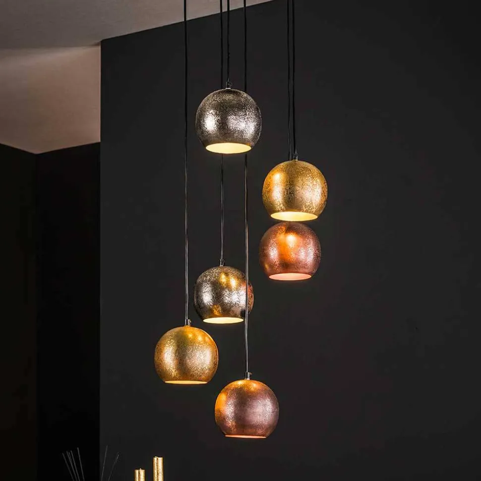 6-flammige Hängeleuchte aus Metall - Vayiras