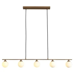 5-flammige Hängeleuchte in Messingfarben - Liselo