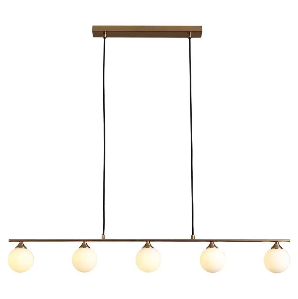 5-flammige Hängeleuchte in Messingfarben - Liselo