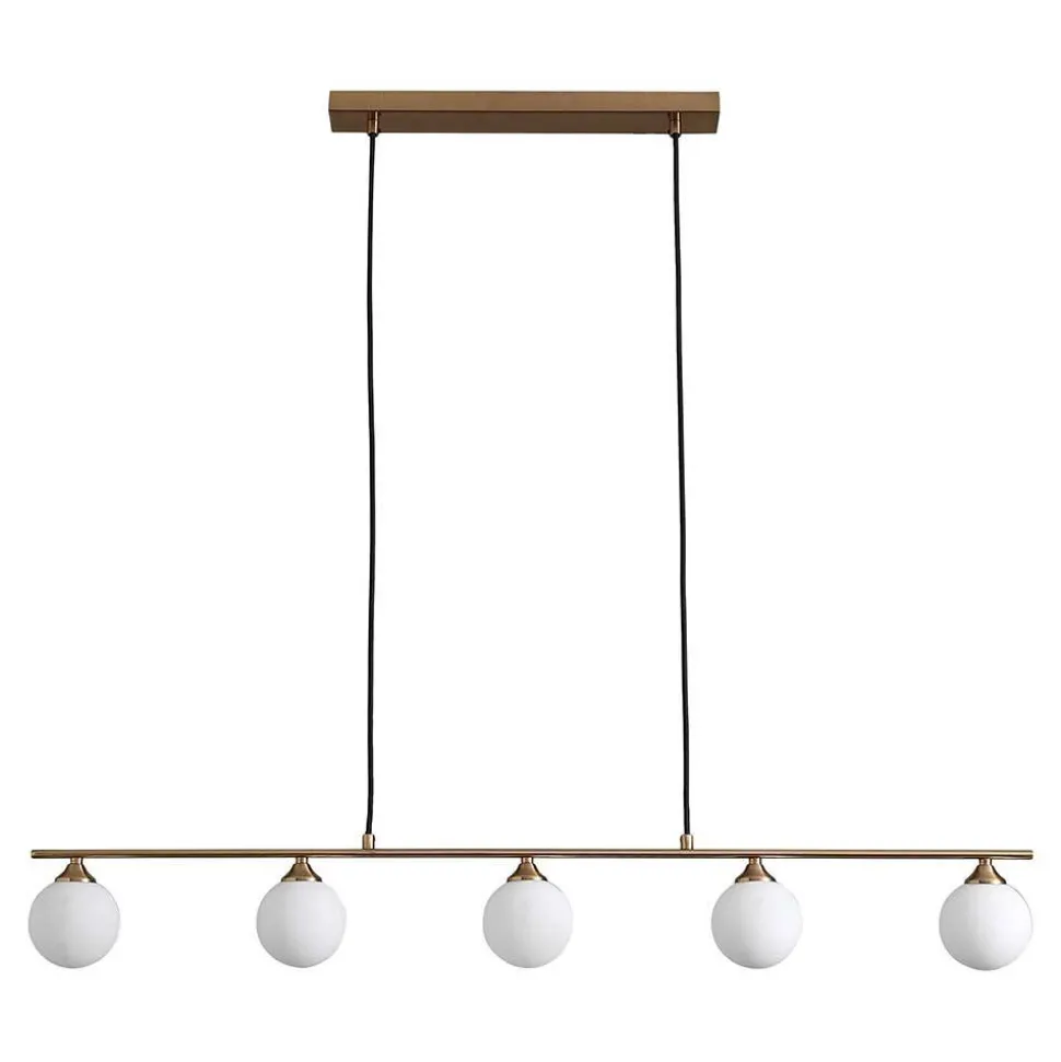 5-flammige Hängeleuchte in Messingfarben - Liselo