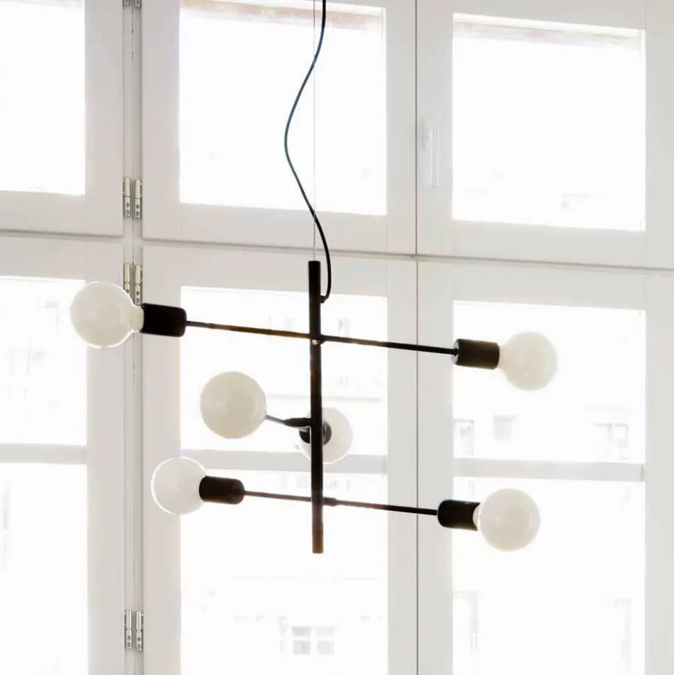 6-flammige Hängeleuchte minimalistisch - Evyla