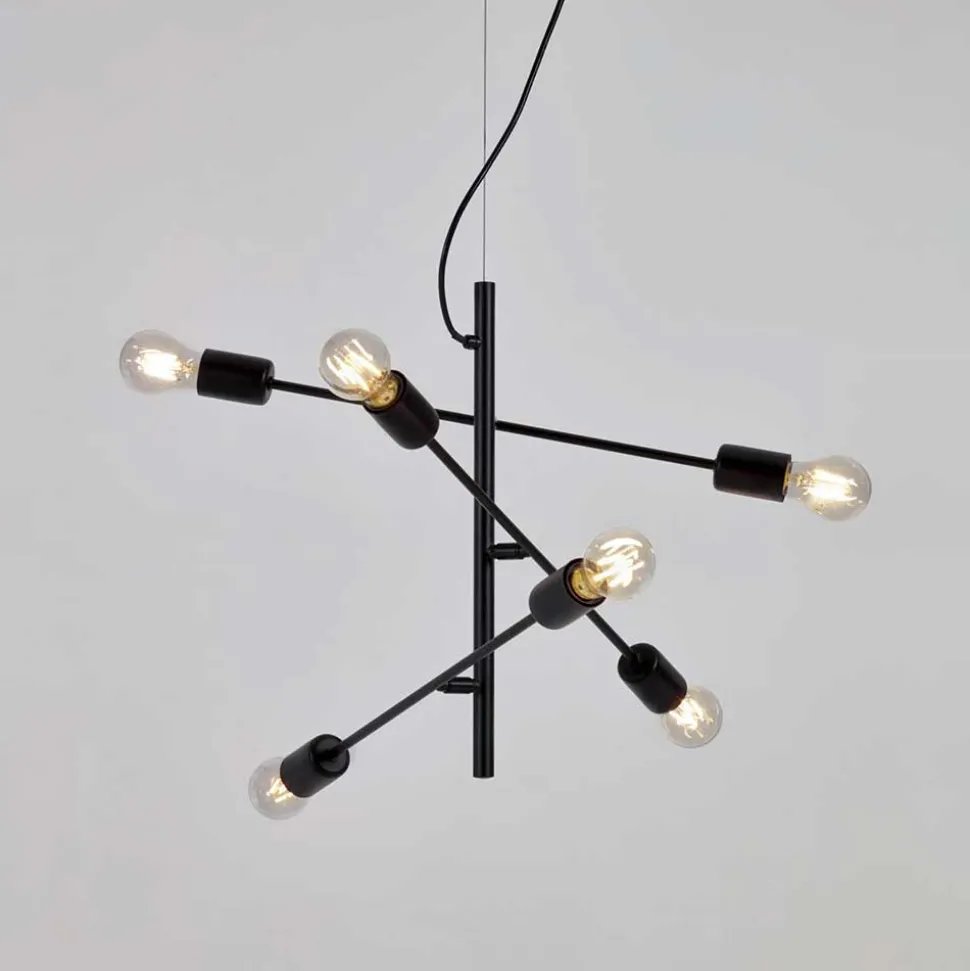 6-flammige Hängeleuchte minimalistisch - Evyla