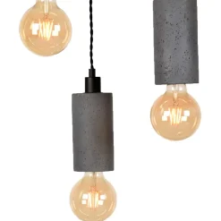 3-flammige Pendelleuchte aus Beton und Metall - Canopuss
