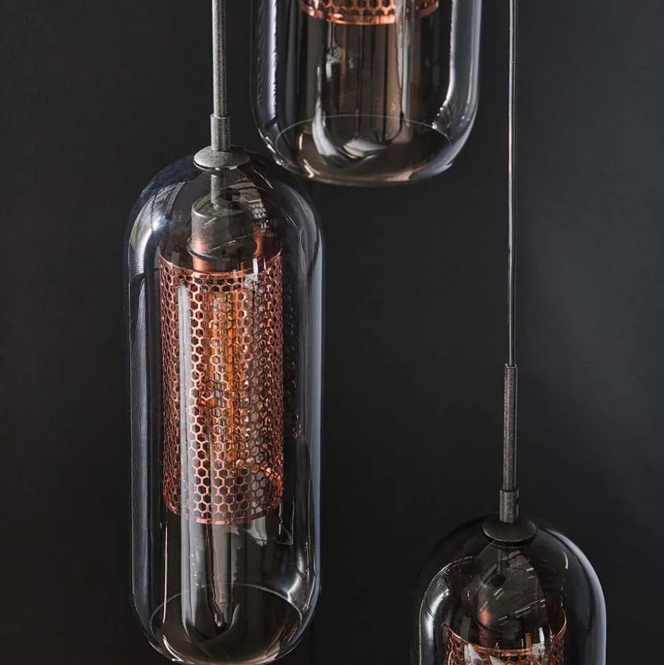 3-flammige Pendelleuchte modern - Bajan