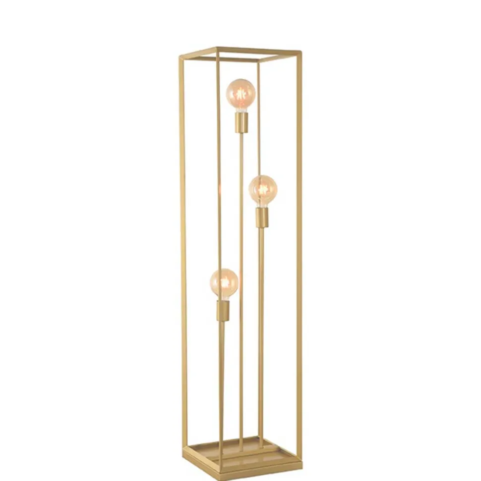 3-flammige Stehleuchte in Gold - Gannices