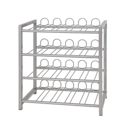 Flaschen Ablageregal Aranon in Silber