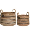 Flechtkorb Set aus Bananenblatt - Avocado (zweiteilig)
