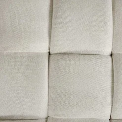 Flechtoptik Polsterbank in Cremeweiß - Vignus