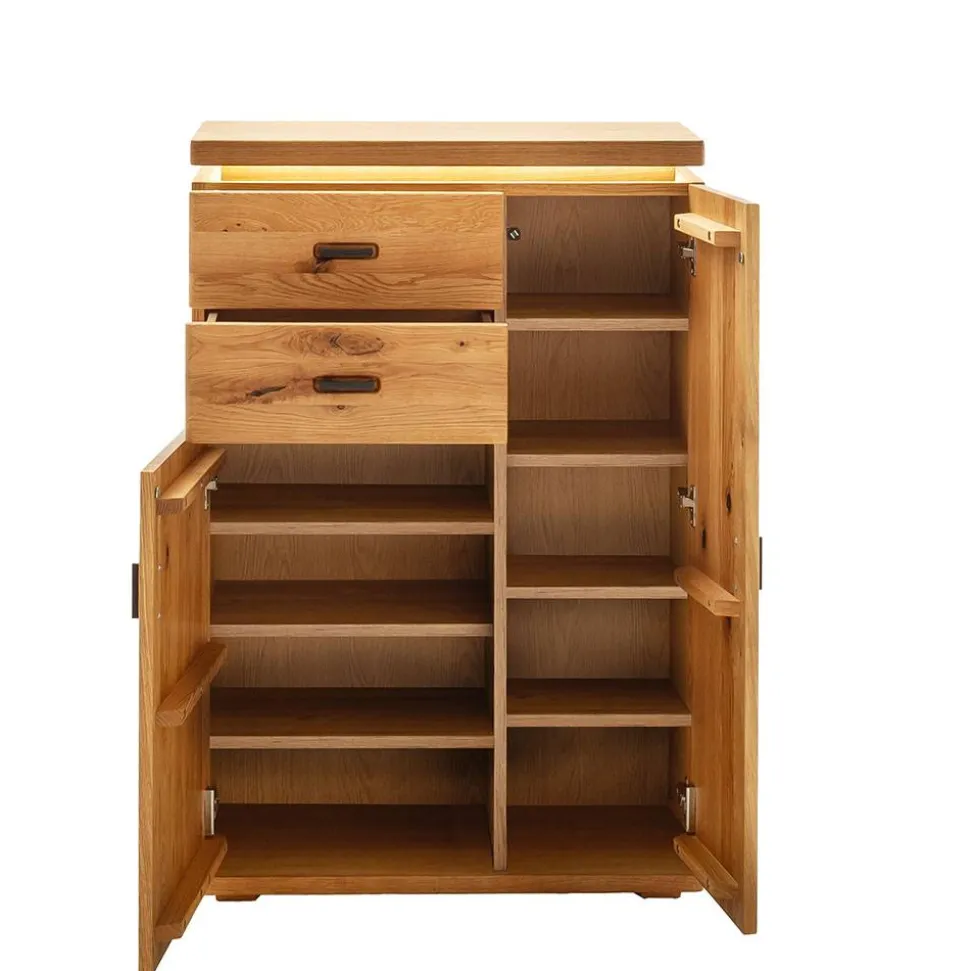 Flur Hochkommode aus Balkeneiche Massivholz - Robats