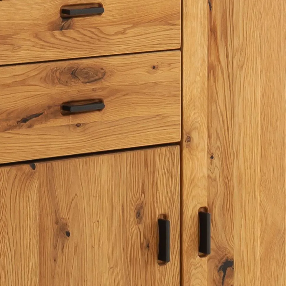 Flur Hochkommode aus Balkeneiche Massivholz - Robats