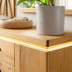 Flur Hochkommode aus Balkeneiche Massivholz - Robats