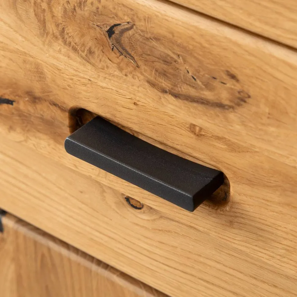 Flur Hochkommode aus Balkeneiche Massivholz - Robats