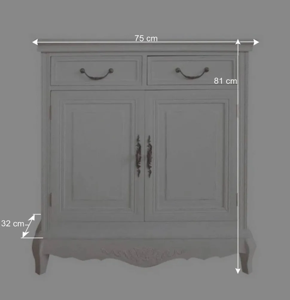 Flur Kommode Liacora in Weiß