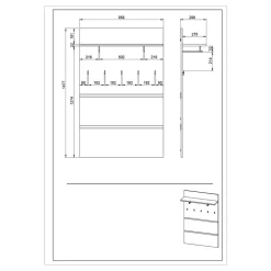 Flur Möbel Kombi in Wildeiche - Orsecca (dreiteilig)