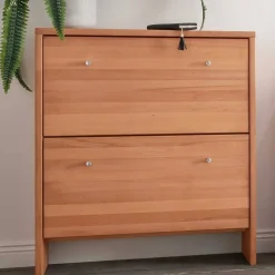 Flur Schuhaufbewahrung & Spiegel Set - Shimousa (dreiteilig)