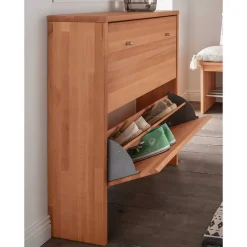 Flur Schuhaufbewahrung & Spiegel Set - Shimousa (dreiteilig)