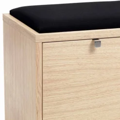 Flur Sitzbank Vaxos mit Eiche furniert und lackiert