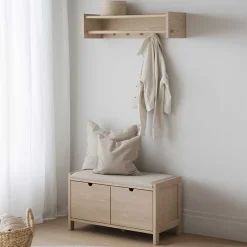 Flurbank & Hängegarderobe Set - Pluta (zweiteilig)