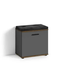 Flurbank in Anthrazit und Altholz Optik - Vlatu