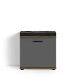 Flurbank in Anthrazit und Altholz Optik - Vlatu