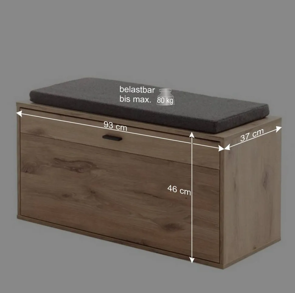 Flurbank in Wildeiche Dekor - Vapposia