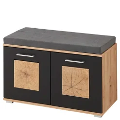Flurbank mit Doppeltür in Schwarz & Wildeiche NB - Zelio