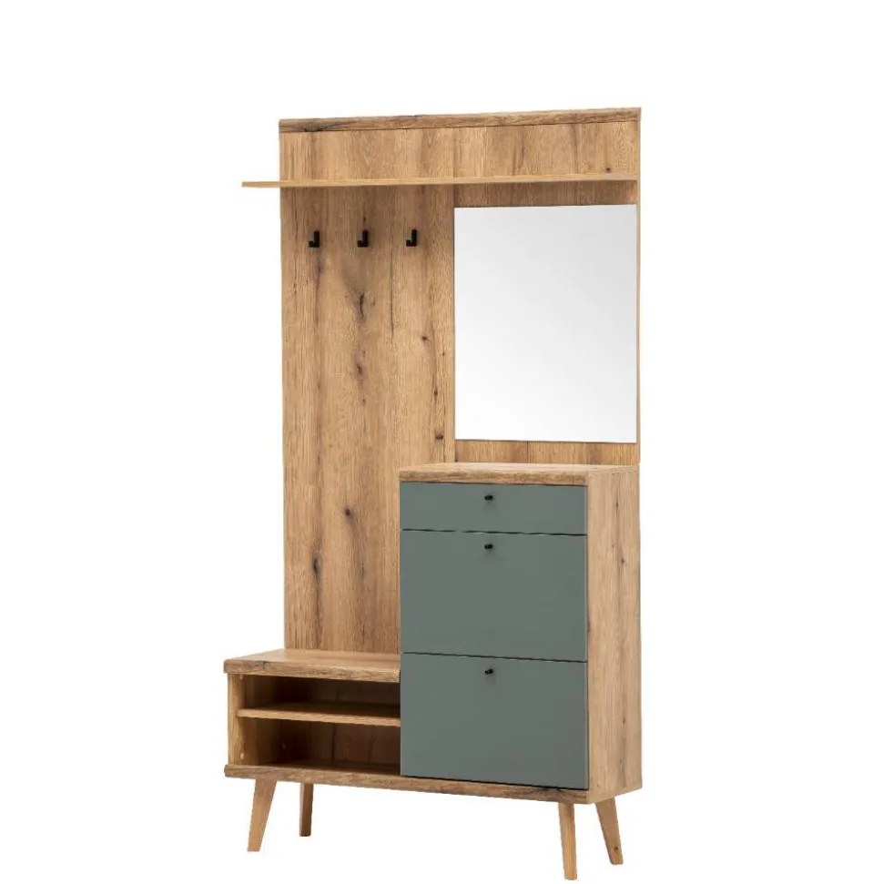 Flureinrichtung Set in Wildeiche - Oliva (dreiteilig)