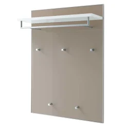Flurgarderobe Srocca in Taupe Glas beschichtet