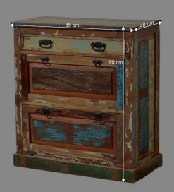 Flurgarderobenset Jamaica in Bunt Shabby Chic (sechsteilig)