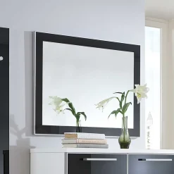 Flurgarderobenset Liotra in Weiß Anthrazit Glas beschichtet (vierteilig)