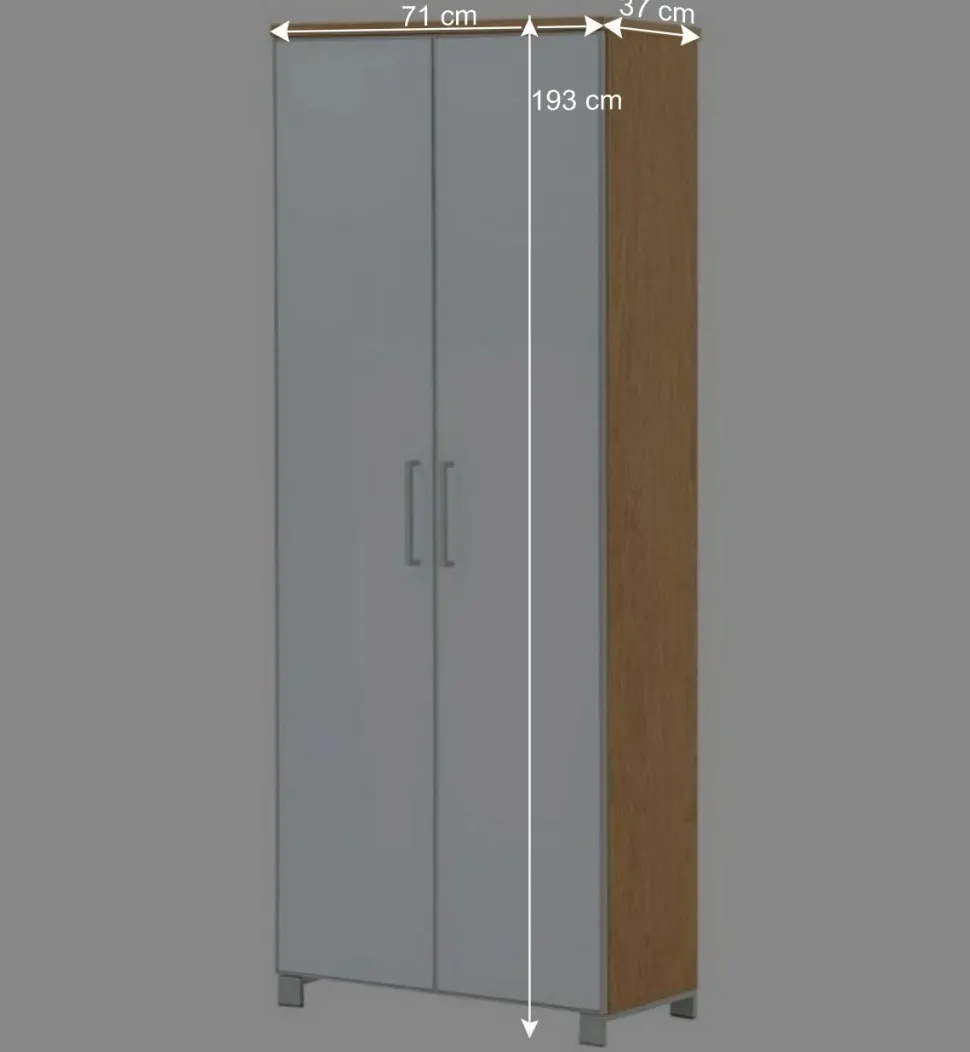 Flurgarderobenset Wynoca in Weiß Glas beschichtet (fünfteilig)