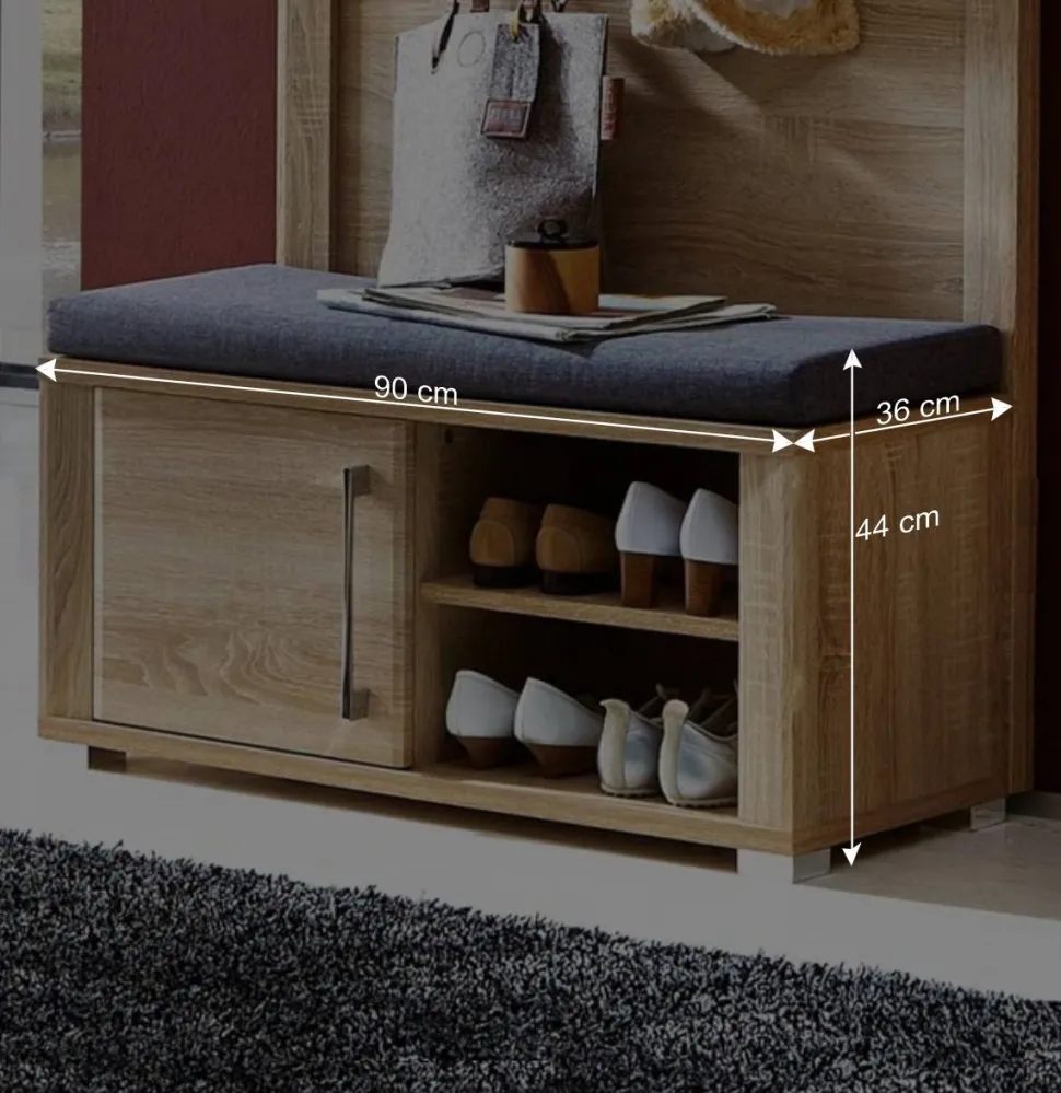 Flurgarderobenset Xesta in Sonoma Eiche (fünfteilig)