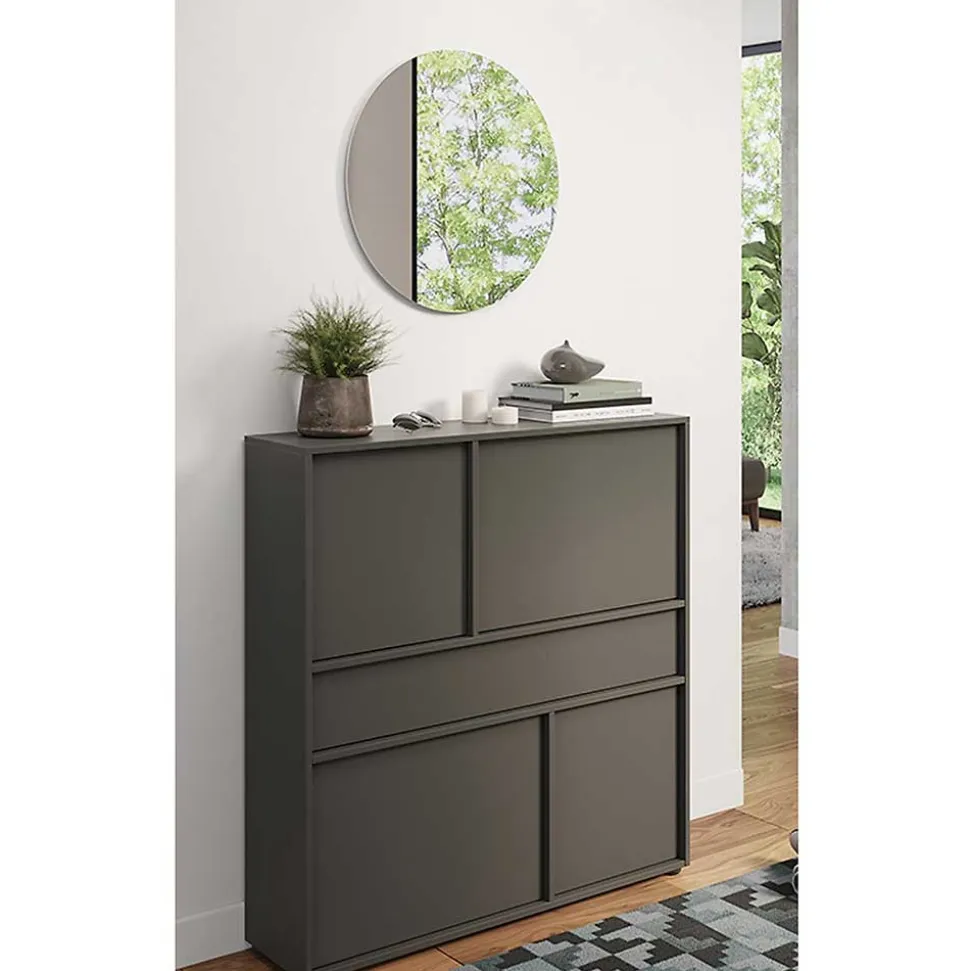 Flurkommode und Spiegel Set - Flemingo (zweiteilig)