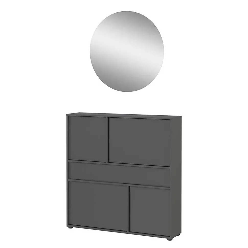 Flurkommode und Spiegel Set - Flemingo (zweiteilig)