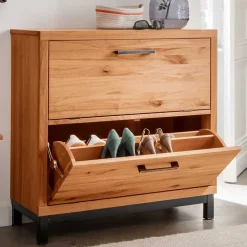 Flurmöbel aus Kernbuche & Eisen - Dimphi (dreiteilig)