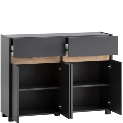 Flurmöbel in Anthrazit & Wildeiche NB - Joha (vierteilig)