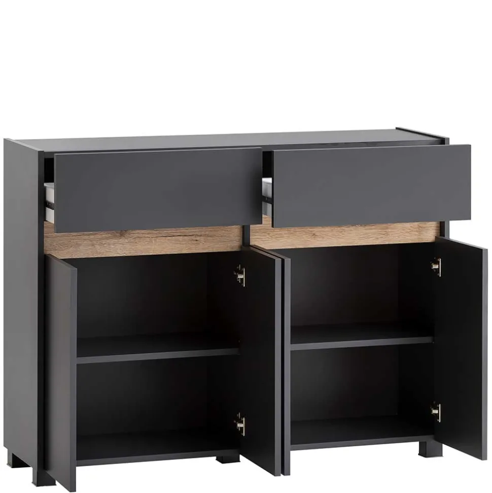 Flurmöbel in Anthrazit & Wildeiche NB - Joha (vierteilig)
