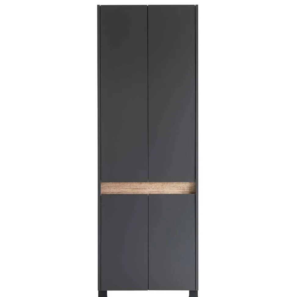 Flurmöbel in Anthrazit & Wildeiche NB - Joha (vierteilig)