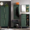 Flurmöbel in Dunkelgrün & Gold - Aqua (fünfteilig)