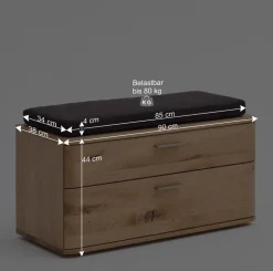 Flurmöbel Set in Eiche Bianco - Mabasa (fünfteilig)