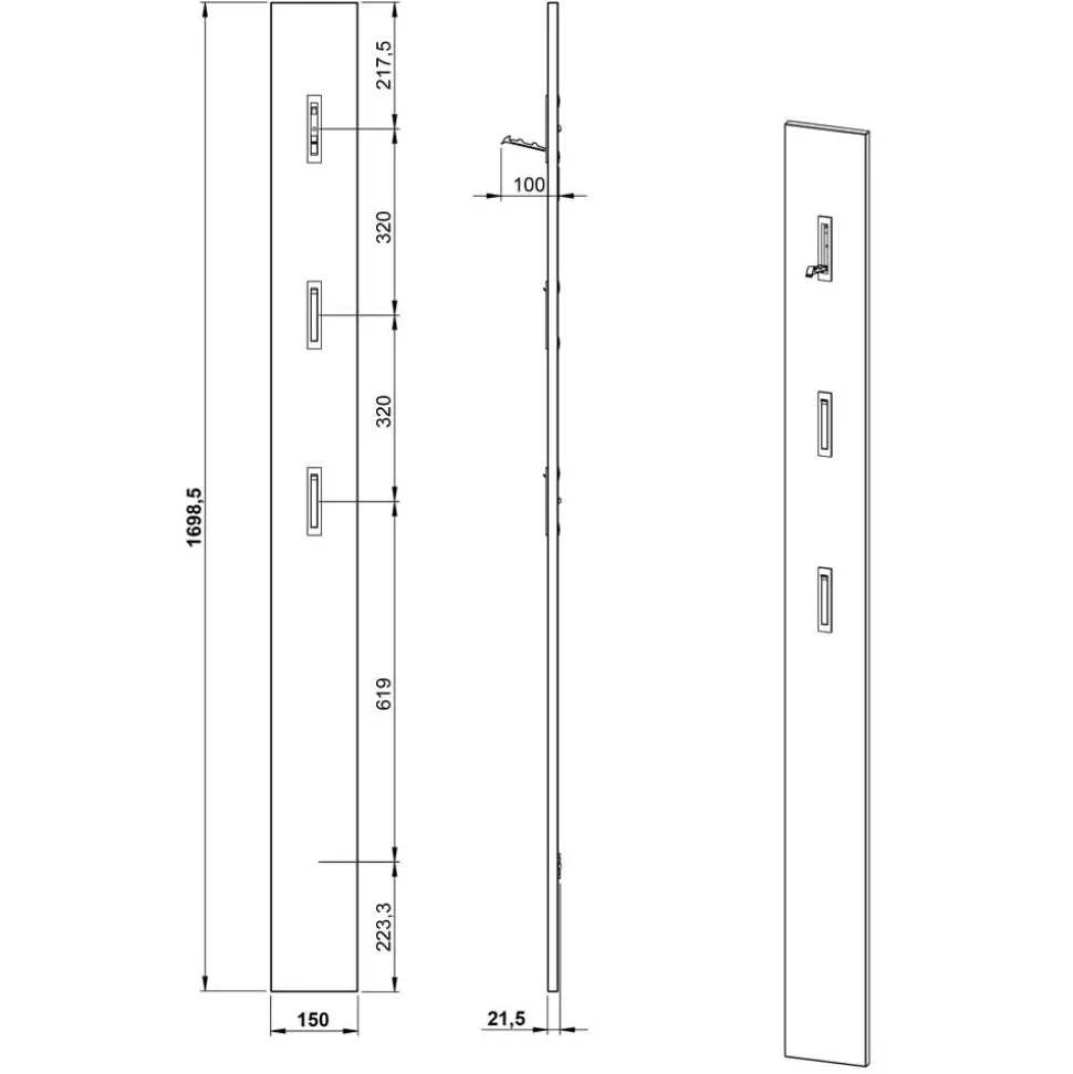 Flurmöbel Set in Weiß - Cuyano (dreiteilig)