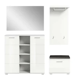 Flurmöbel Set in Weiß HG - Rugova (vierteilig)
