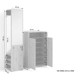 Flurmöbel Set kompakt - Nancy (zweiteilig)