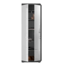 Flurschrank mit Spiegeltür in Weiß HG - Nancys