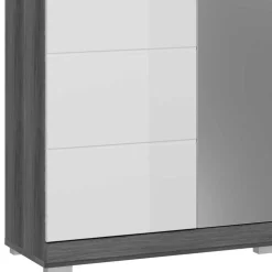 Flurschrank mit Spiegeltür in Weiß HG - Nancys