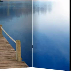 Foto Motivparavent Steg Wasser und Insel - Carmido